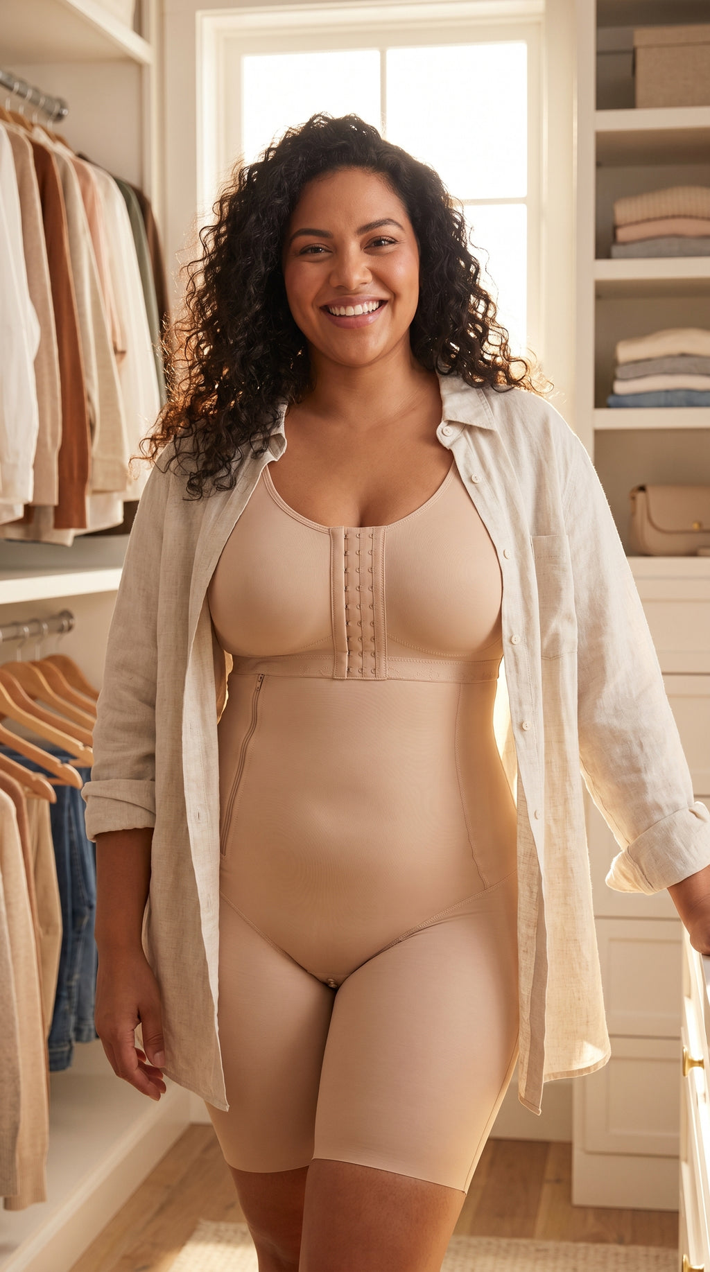 The Grace Bodysuit — Zipper Front Postpartum Shaper