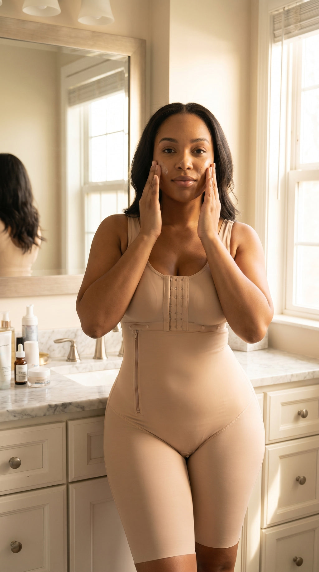 The Grace Bodysuit — Zipper Front Postpartum Shaper