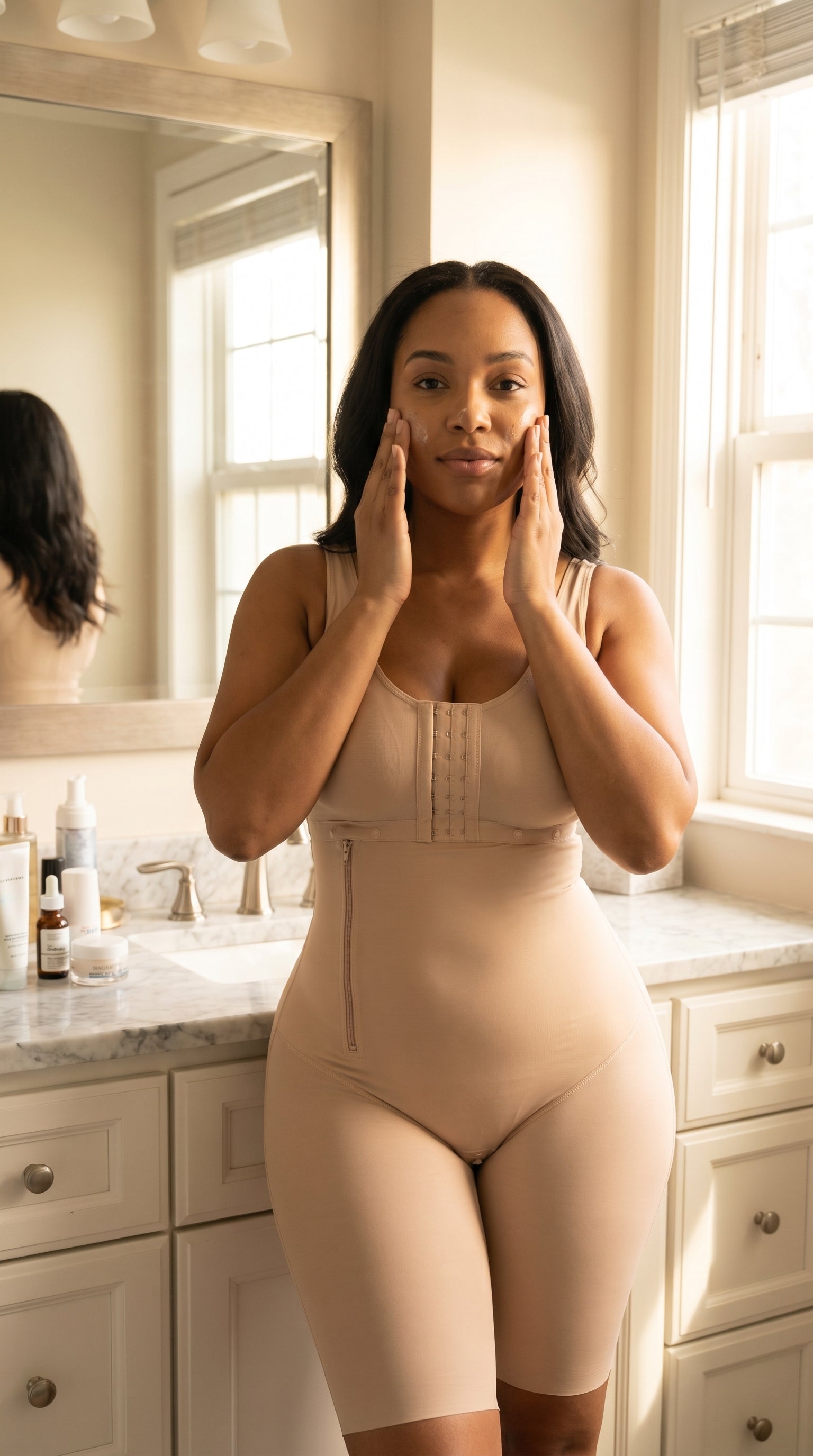 The Grace Bodysuit — Zipper Front Postpartum Shaper