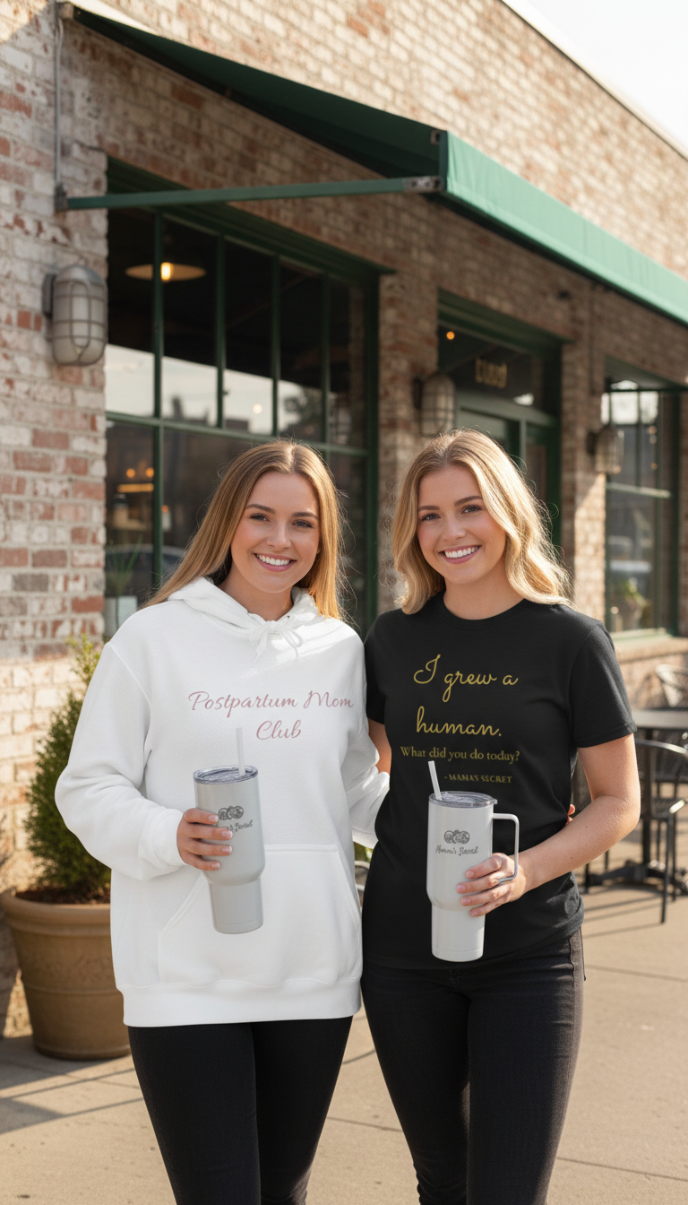 40oz Mama's Secret Insulated Tumbler — Fueled by Love, Coffee & Zero Sleep