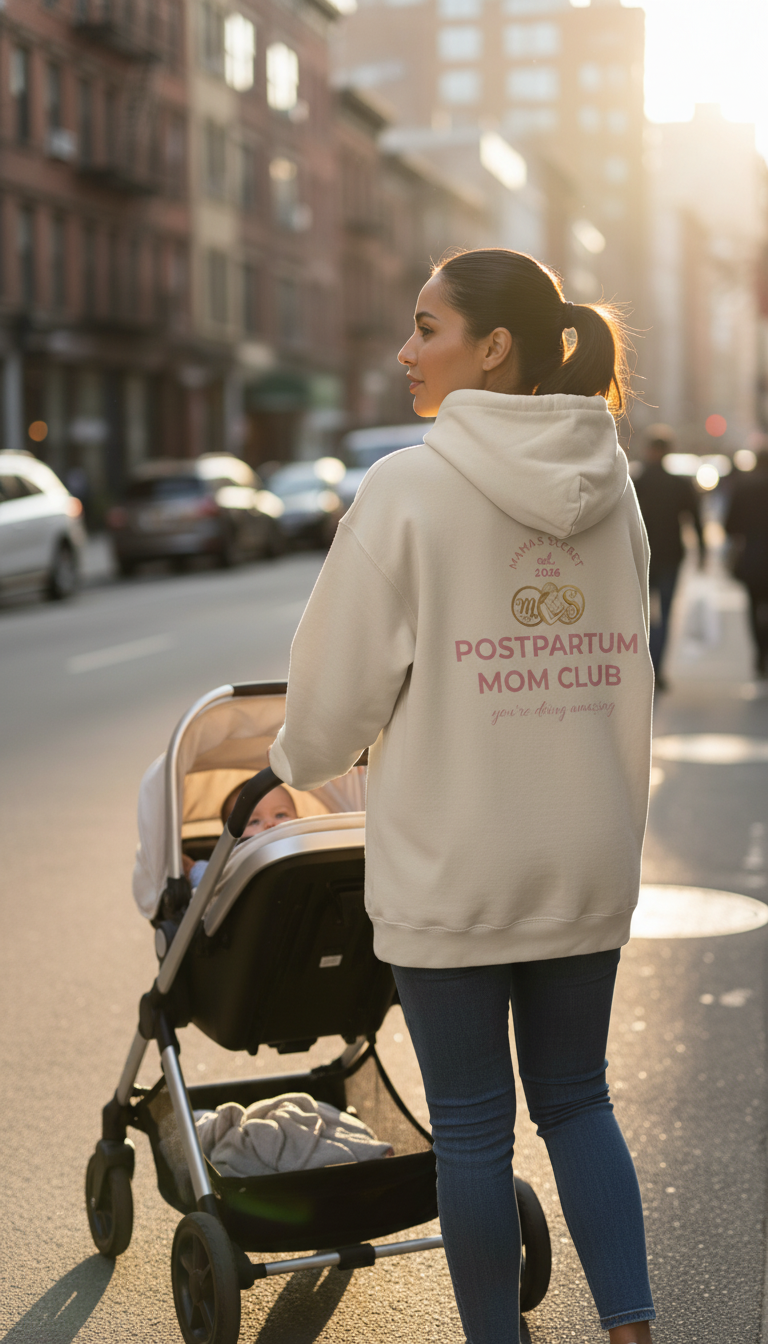 Postpartum Mom Club Hoodie — You're Doing Amazing