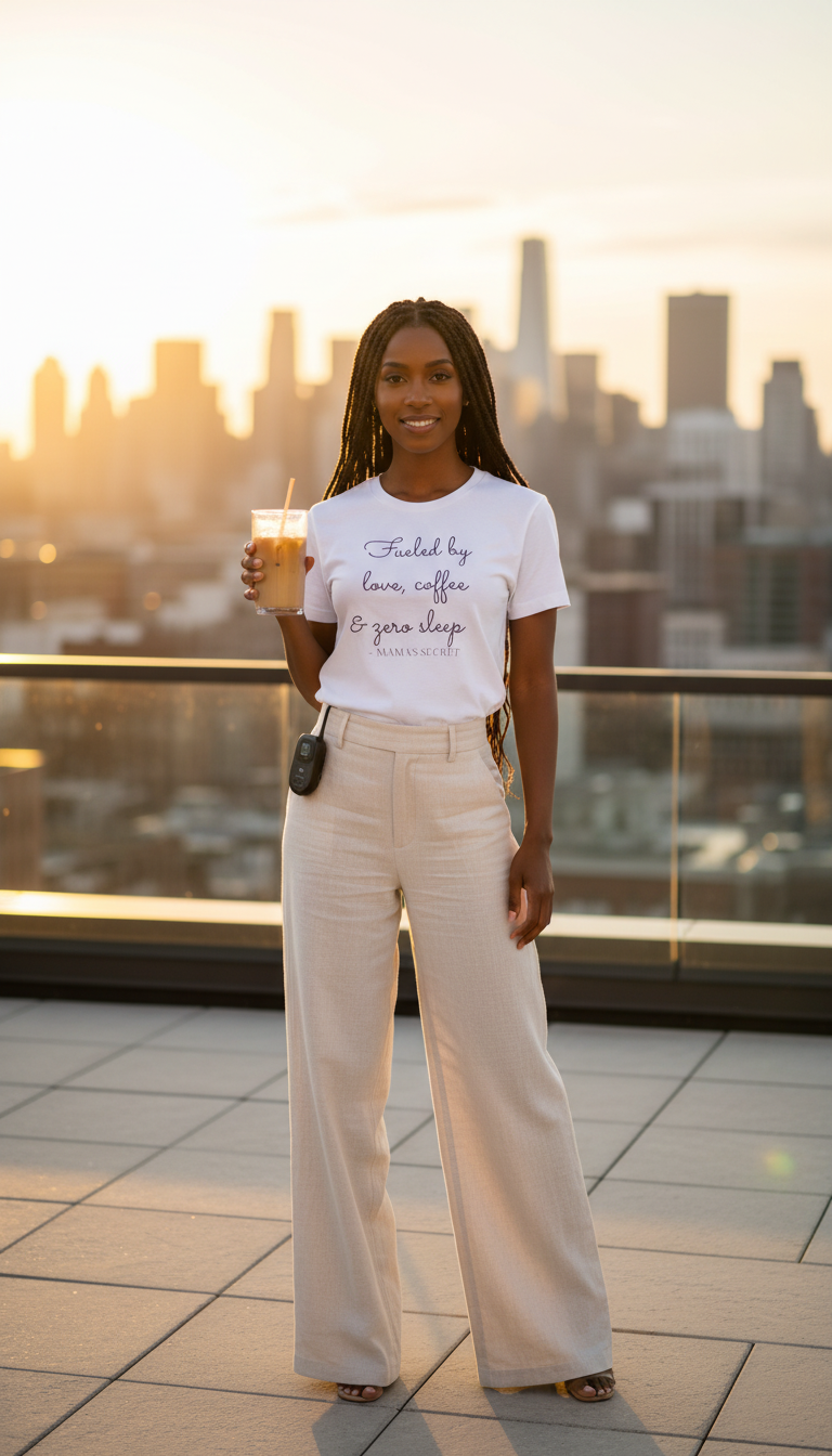 Fueled by Love, Coffee & Zero Sleep — Minimal Script Tee