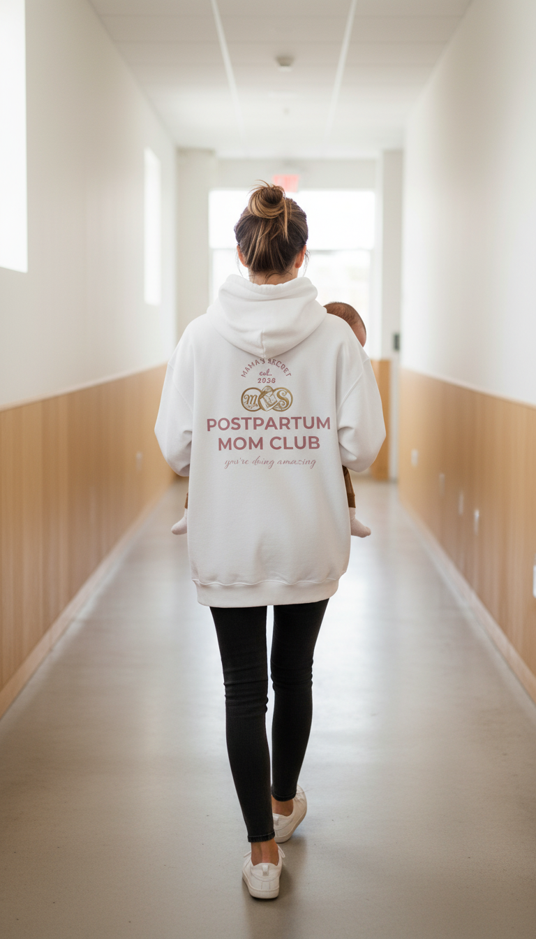 Postpartum Mom Club Hoodie — You're Doing Amazing