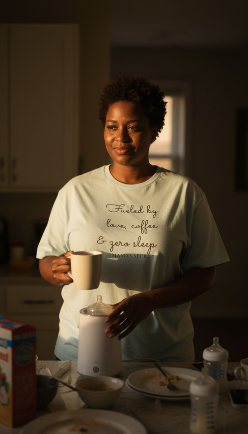Fueled by Love, Coffee & Zero Sleep — Minimal Script Tee