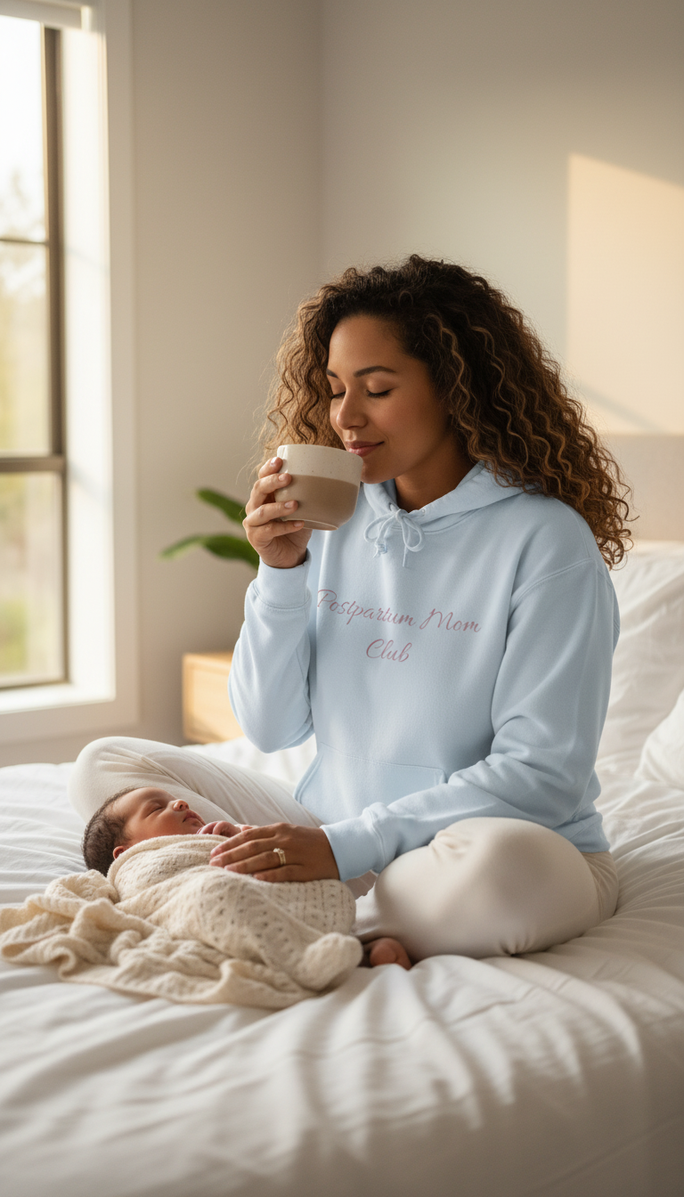 Postpartum Mom Club Hoodie — You're Doing Amazing