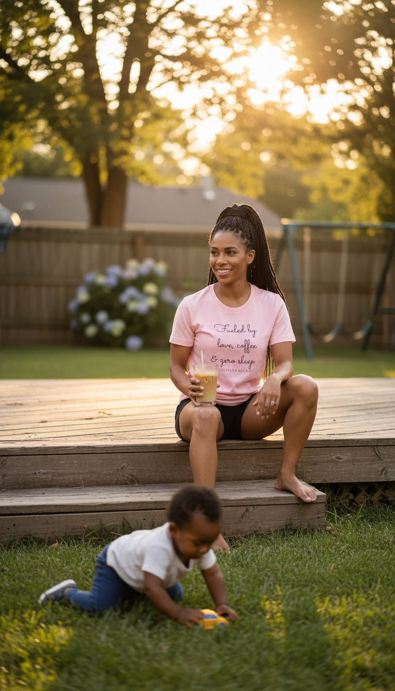 Fueled by Love, Coffee & Zero Sleep — Minimal Script Tee