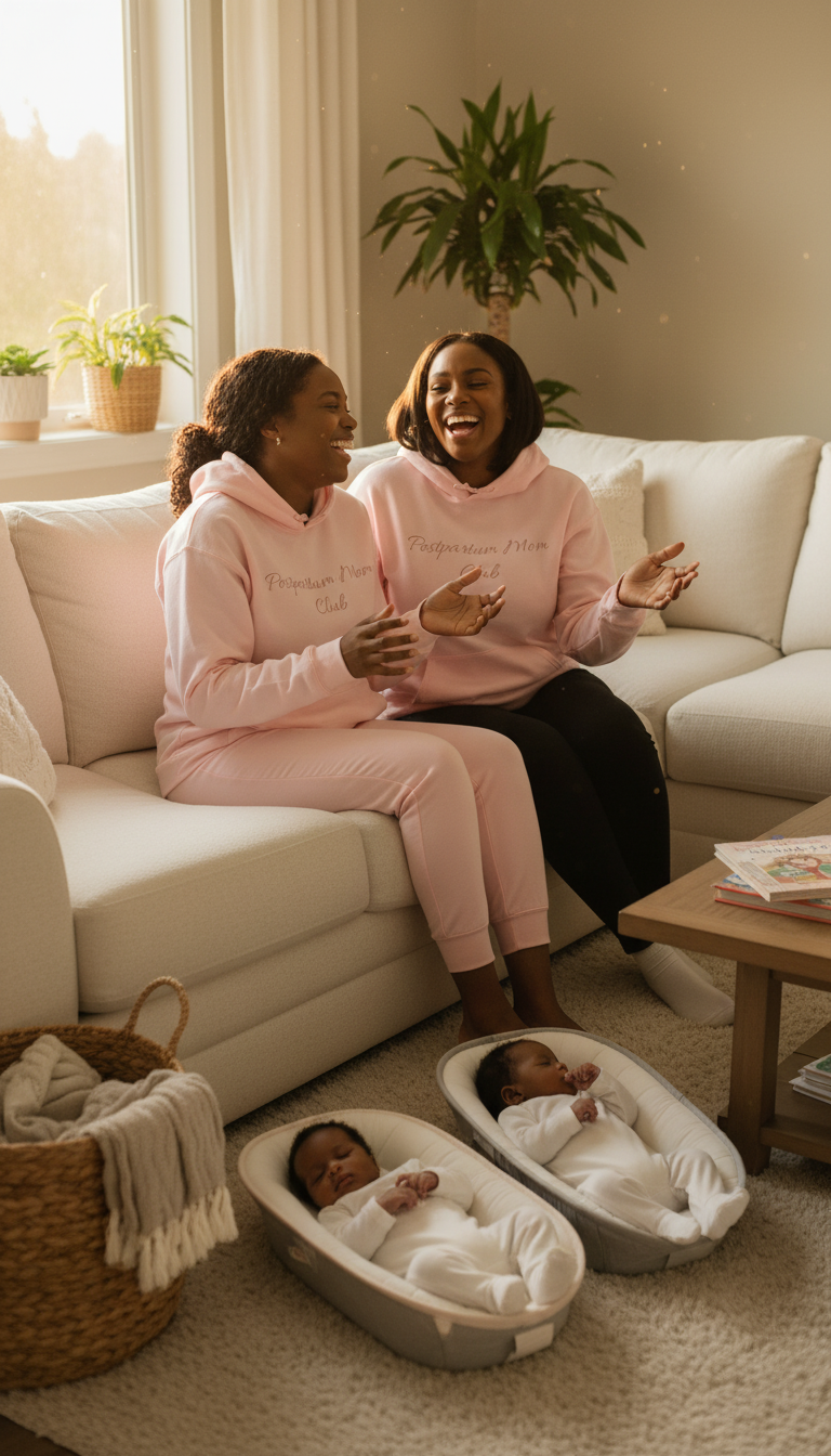Postpartum Mom Club Hoodie — You're Doing Amazing