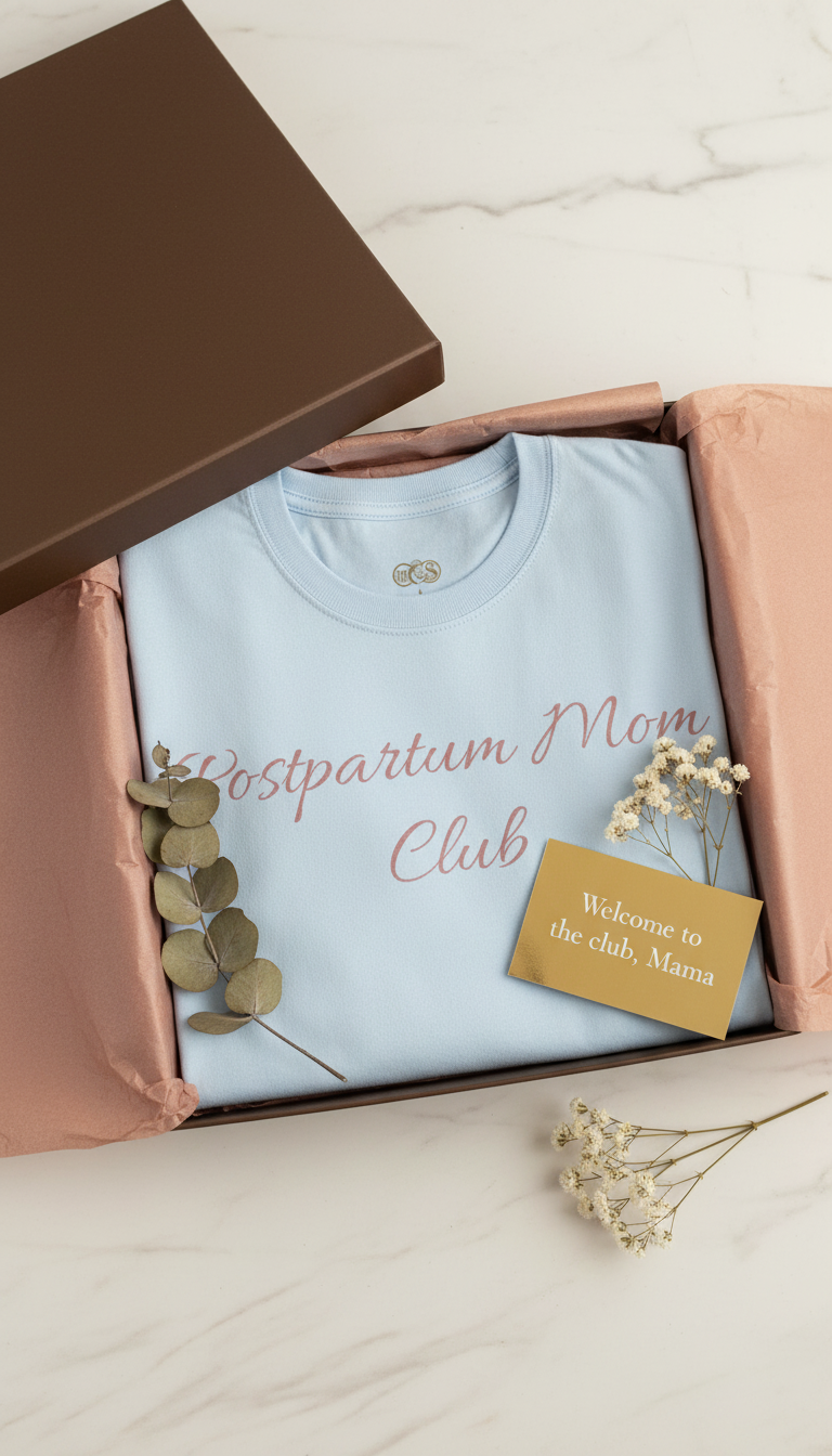 Postpartum Mom Club T-Shirt — New Mama Support Tee