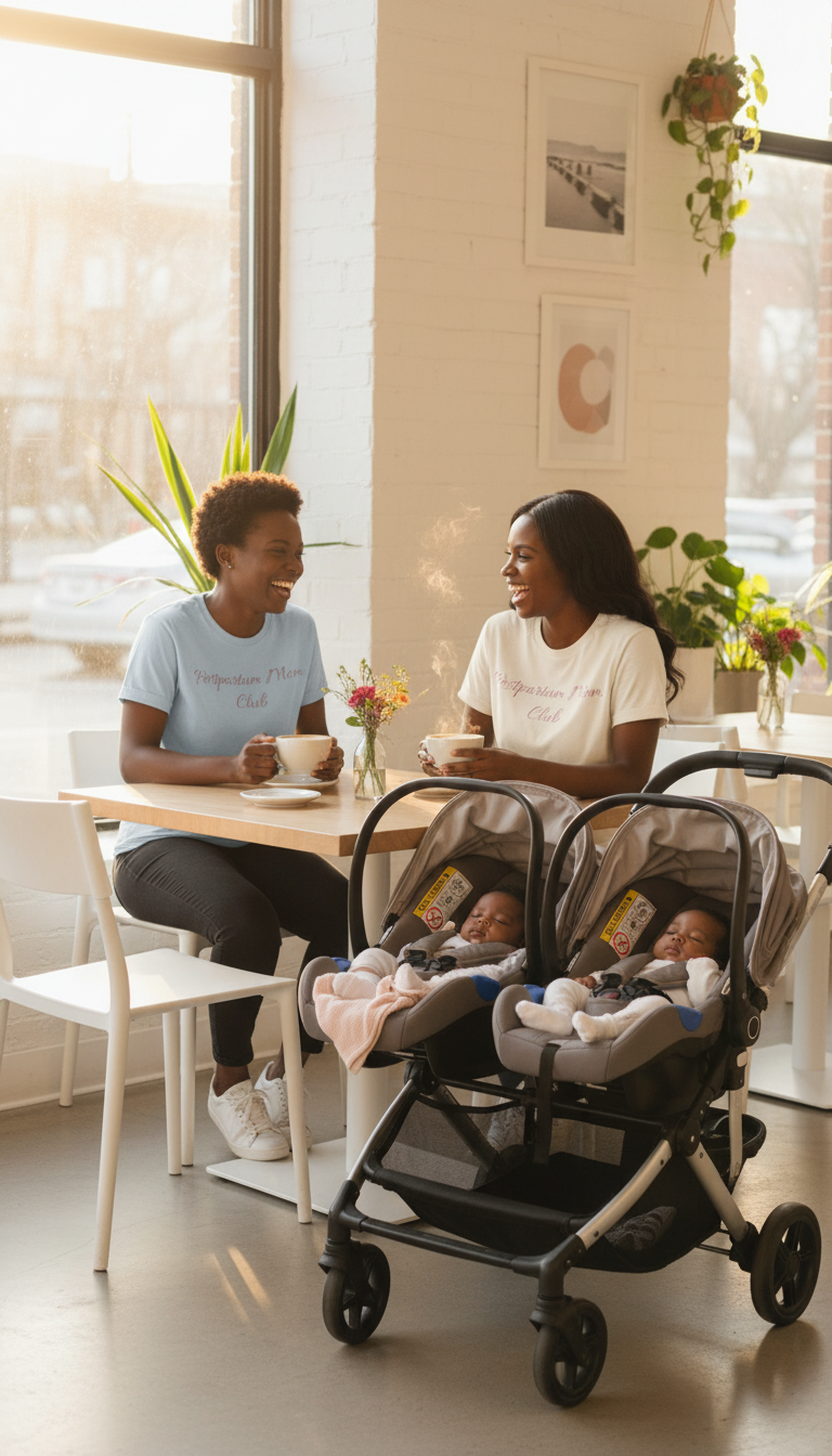 Postpartum Mom Club T-Shirt — New Mama Support Tee