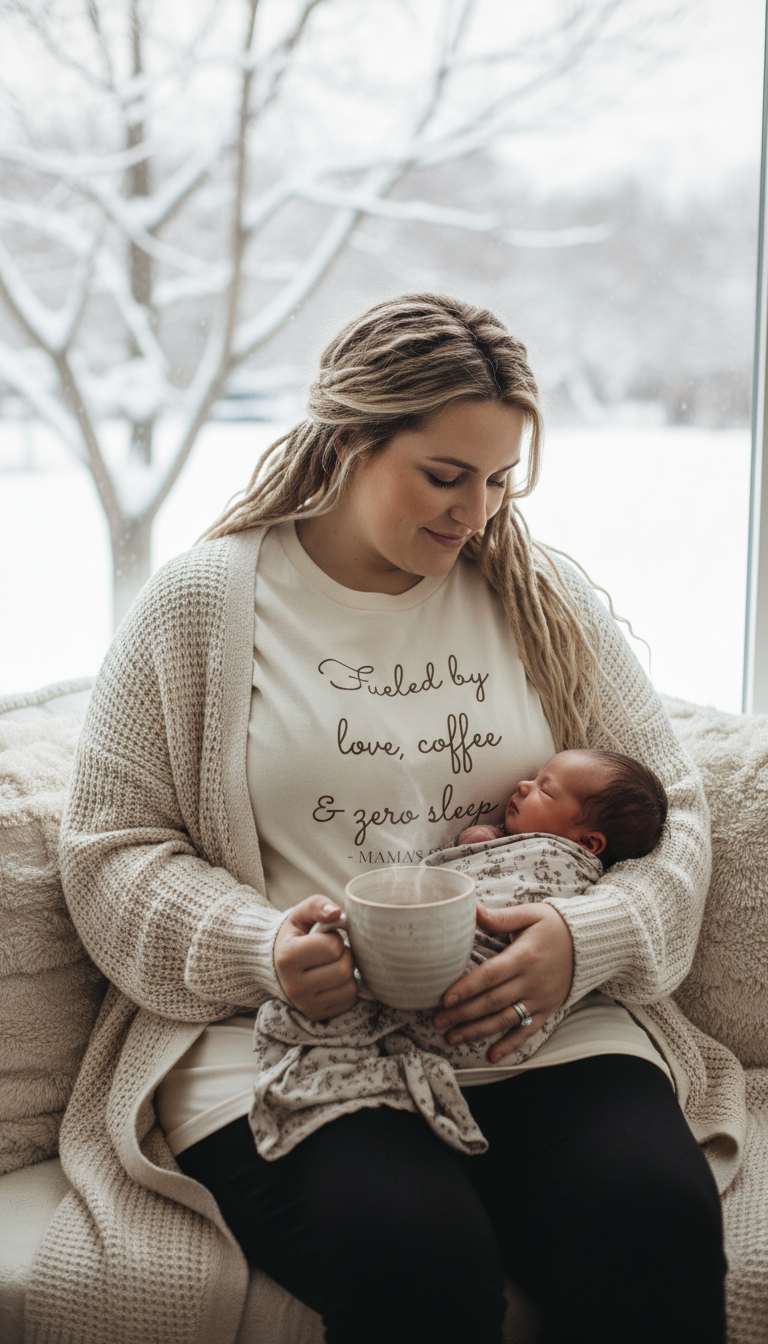 Fueled by Love, Coffee & Zero Sleep — Minimal Script Tee