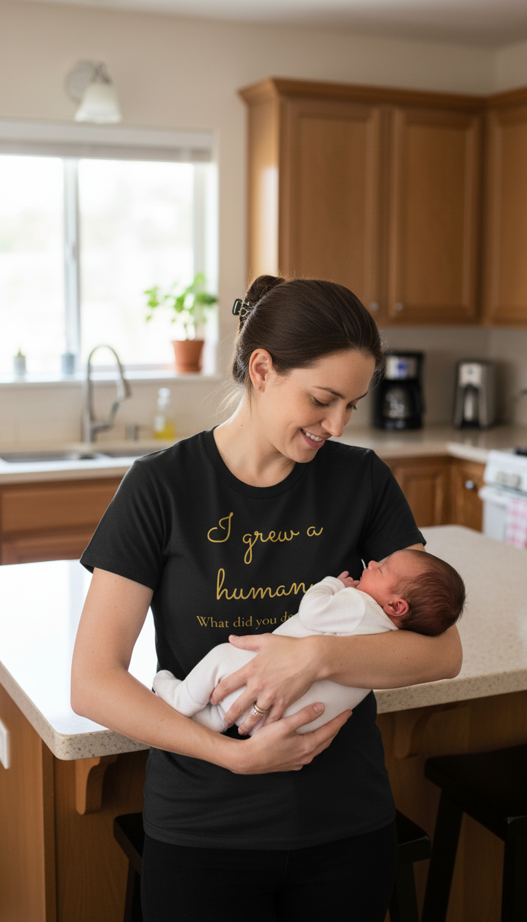 I Grew a Human T-Shirt — The Ultimate Mom Flex
