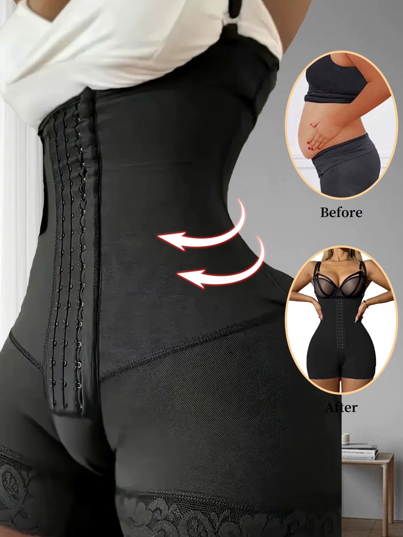 Women Postpartum Girdles High Compression Body Shaper Slimming for Women Sexy Underwear Push up Bodysuit
